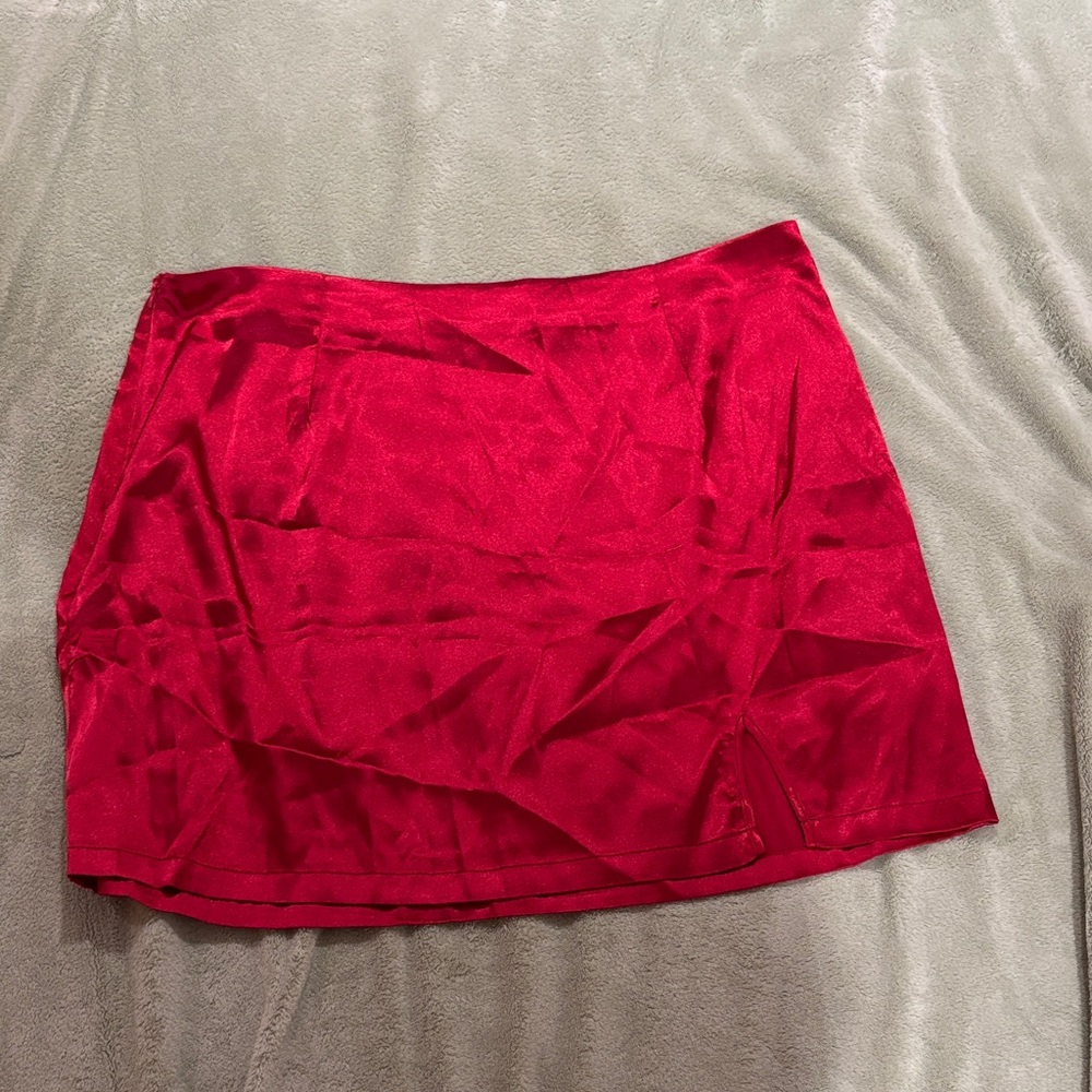 SHEIN Vibrant Red Mini Skirt